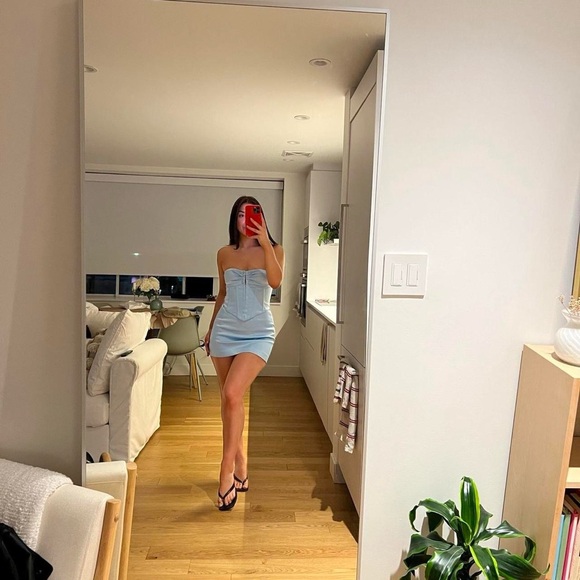 LOBA Blue Corset/Skirt Silk Set - Picture 2 of 5